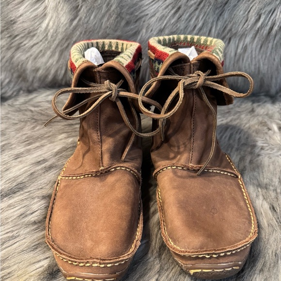 Durango Brown Ankle Moccasin Boots with Patterned Cuff Size 7.5 - Picture 9 of 9